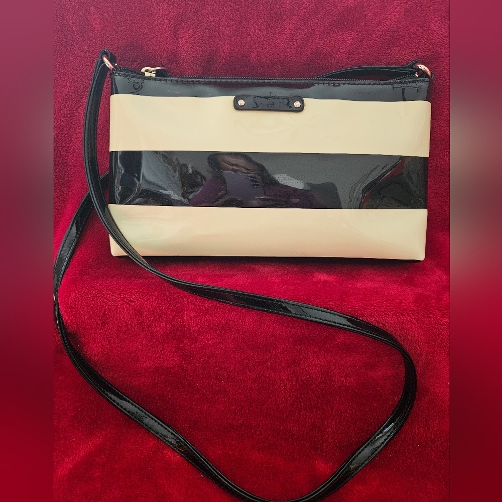 Black and Cream Striped Women's Bag